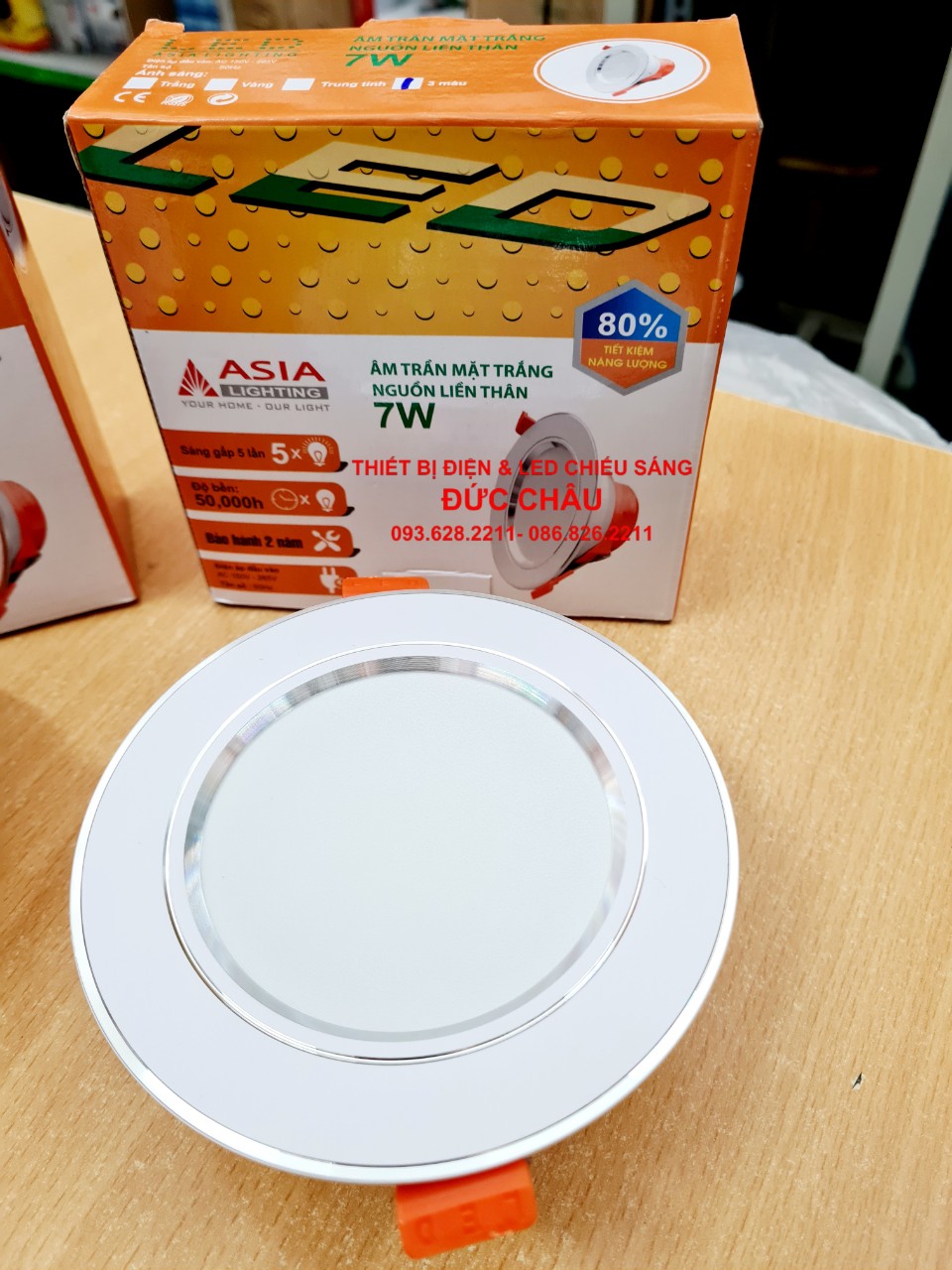 Đèn downlight âm trần d110/12w asia, bảo hành 1 đổi 1 trong 2 năm