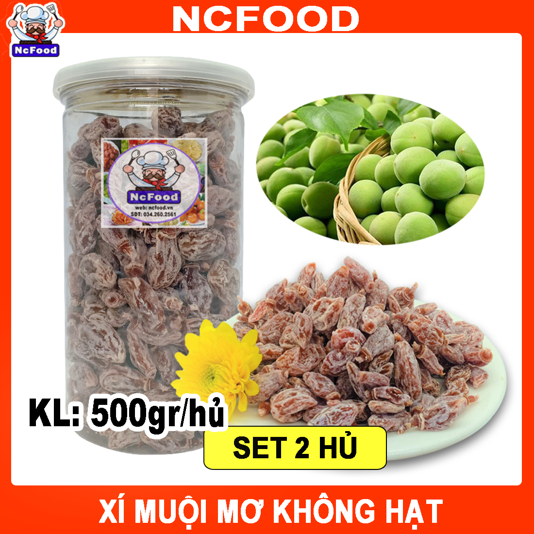 [1KG] Xí Muội Mơ Không Hạt Loại Ngon (NCFOOD)