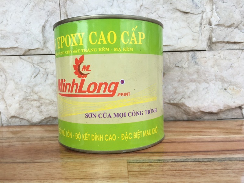Sơn lót sắt kẽm Minh Long màu xám hệ thơm lon 1 lít