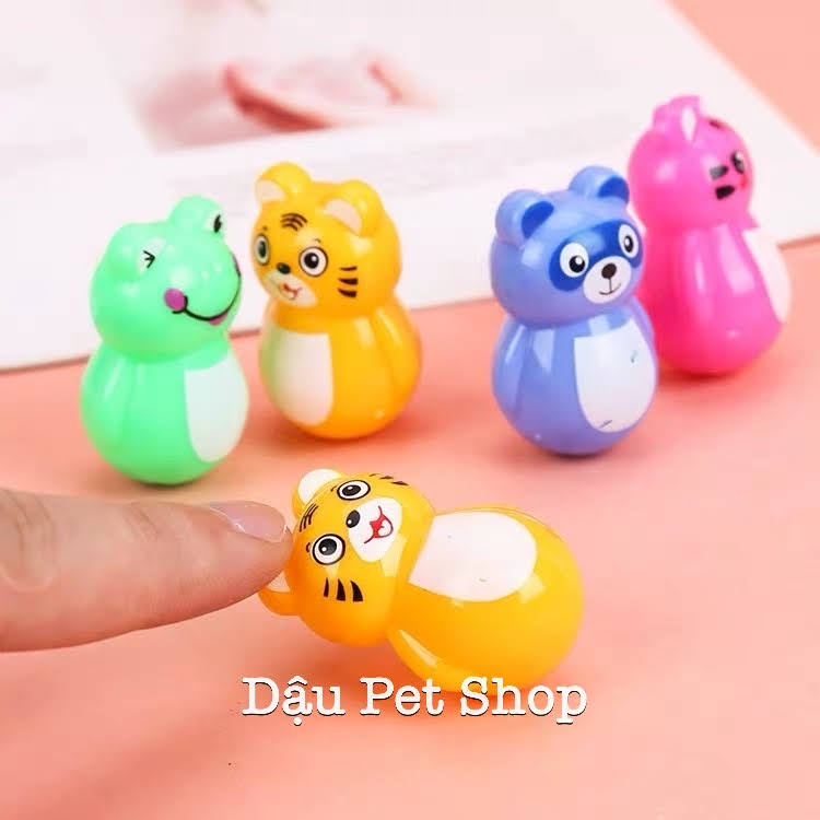 Lật đật mini dễ thương đồ chơi chó mèo