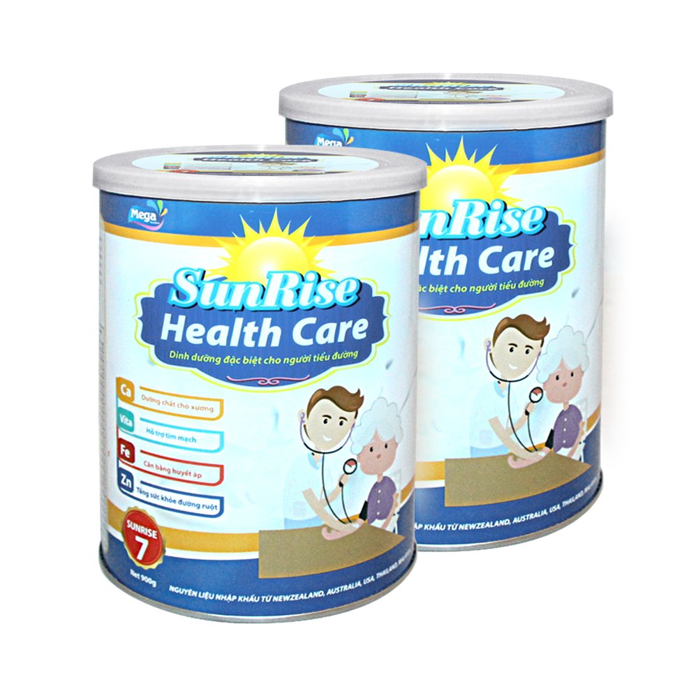 Combo 2 hộp sữa dành cho người tiểu đường sunrise 900gr