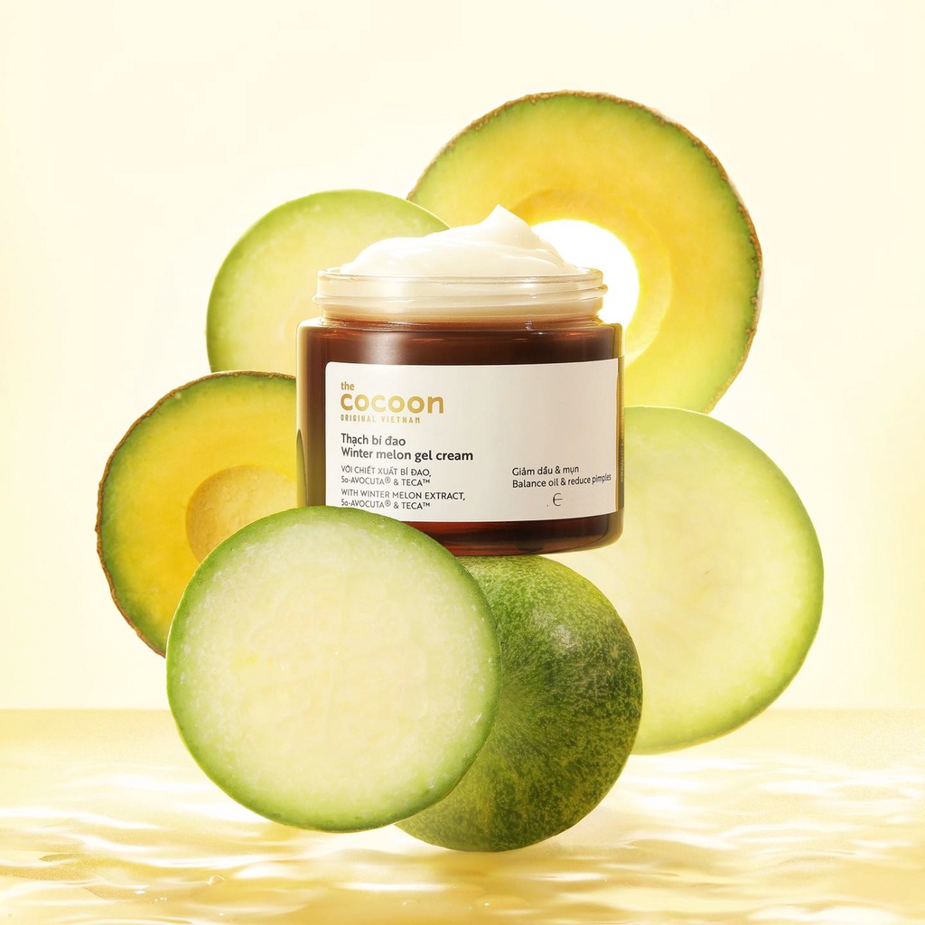 Thạch Bí Đao cocoon cấp ẩm và ngừa mụn 30ml - 100ml