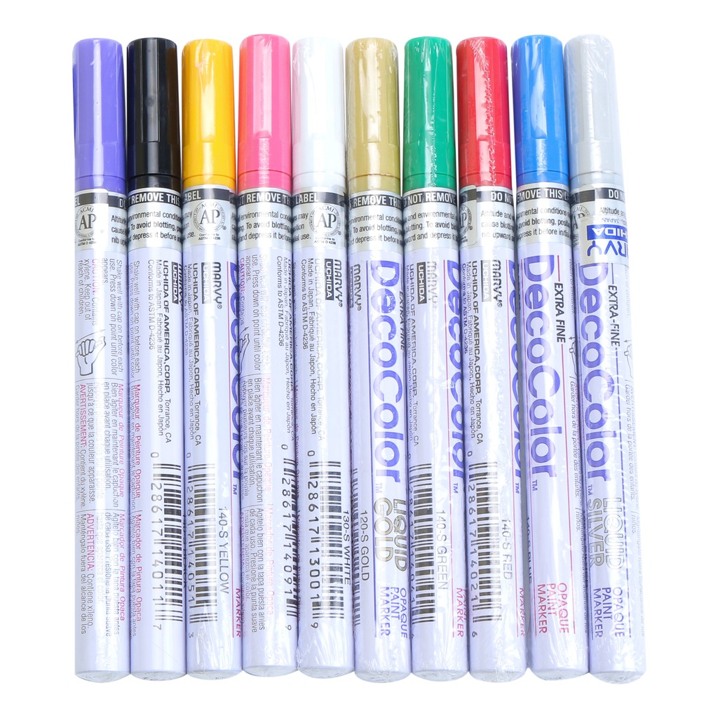 Bút sơn Không Phai MARVY Uchida Deco Color vẽ lên mọi chất liệu nét 0.8mm-Dụng cụ vẽ Tâm Tâm