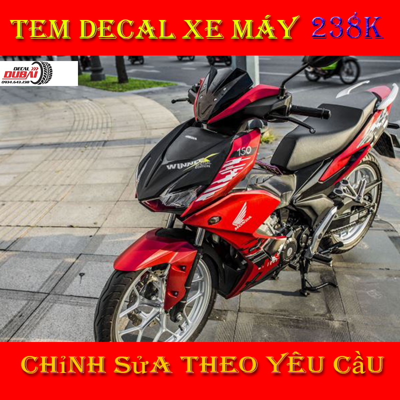 Tem Trùm Winner X Đỏ Mẫu Mới