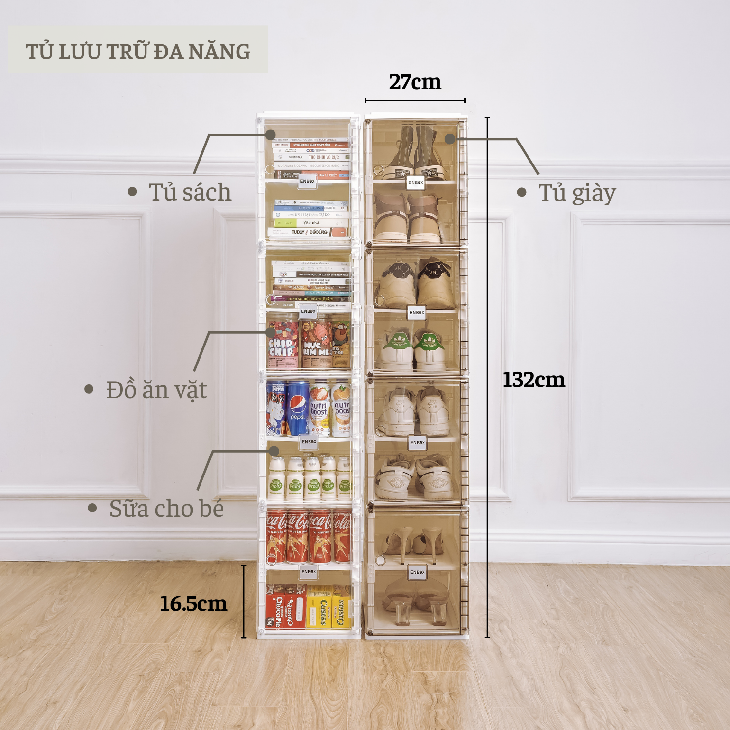 Tủ Đựng Đồ Đa Năng Enbox Gấp Gọn Thông Minh