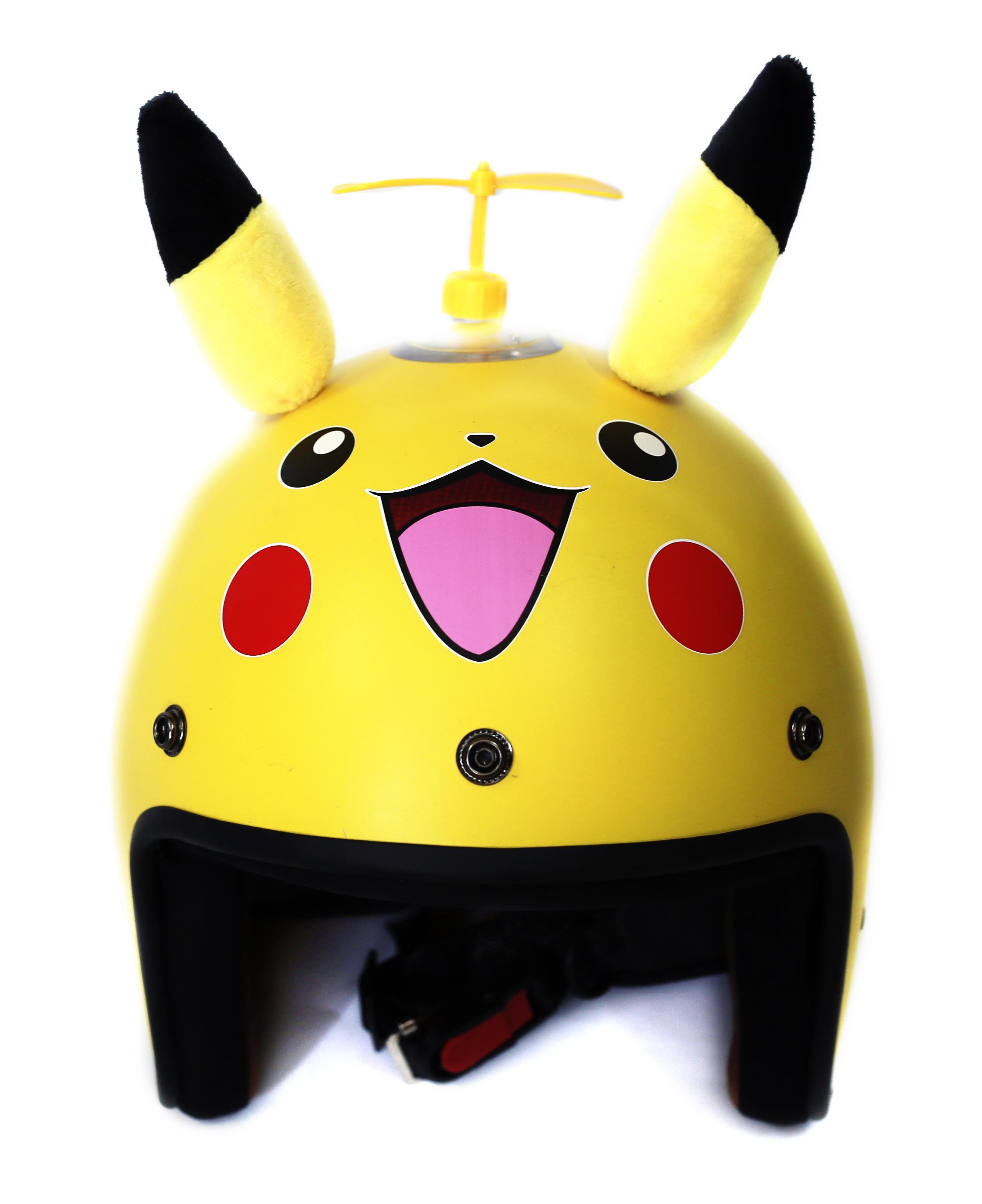 [HCM]Mũ bảo hiểm 3/4 pikachu + chong chóng ( màu ngẫu nhiên)
