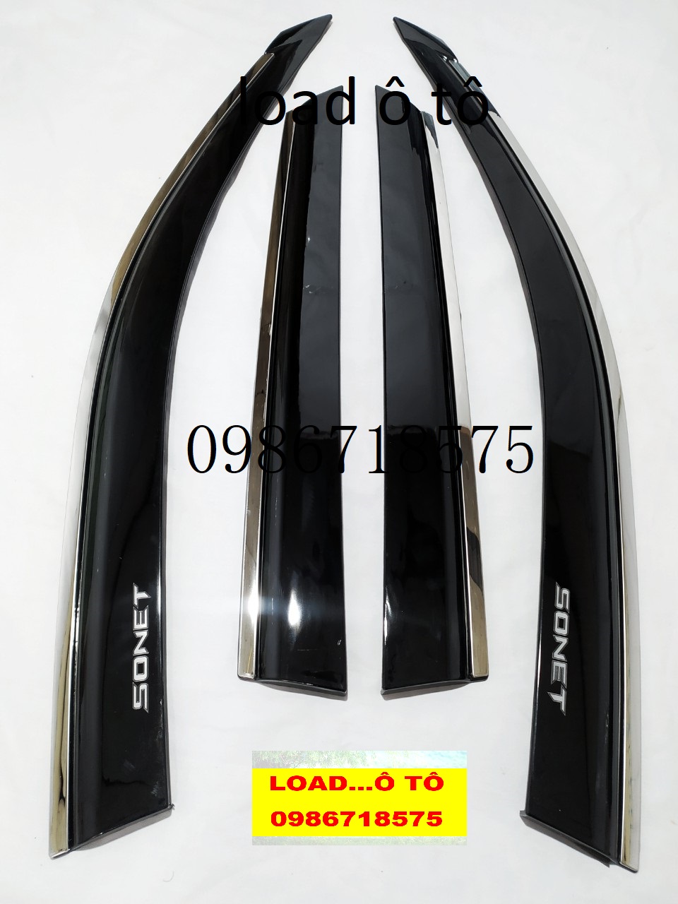 Vè che mưa xe kia sonet 2022-2023 mẫu vè chỉ inox cao cấp chữ sonet