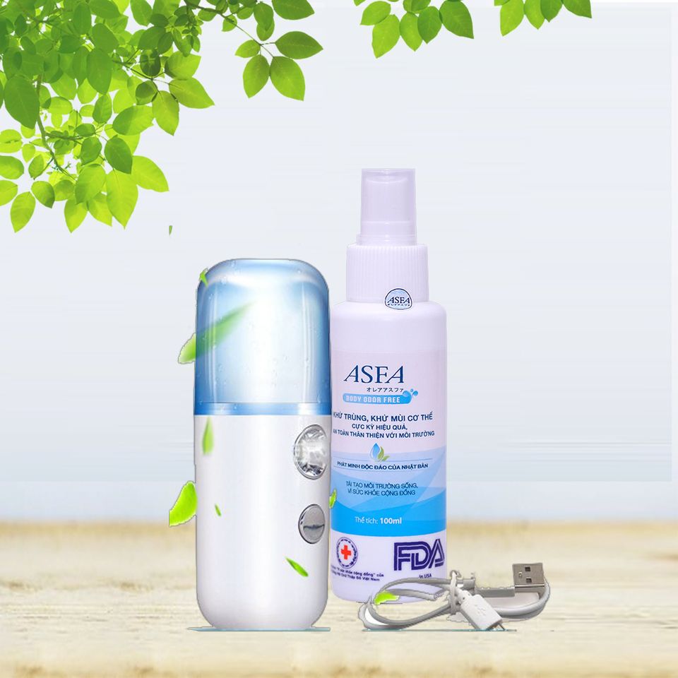 Máy phun sương nano mini ASFA dưỡng ẩm cấp tốc 30ml