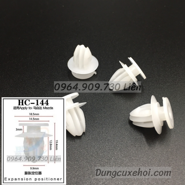 Bộ 20 đinh tán, chốt vít nở vit Nhựa Loại 1 cho xe hơi ô tô mazda Nhựa Nylon Polyme AHC144