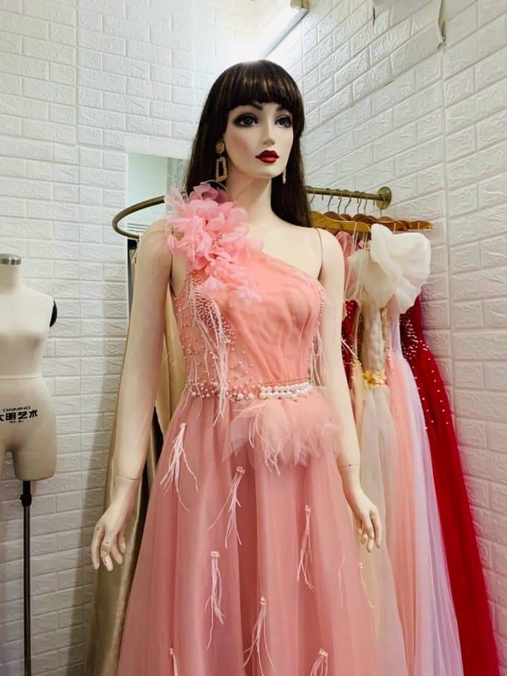 ĐẦM MAXI DẠ HỘI LÔNG VŨ
