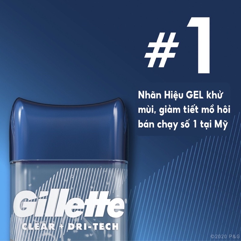 Lăn Khử Mùi Gillette Mỹ dạng gel 107g