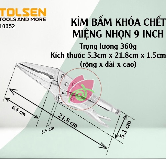 Kìm bấm mũi nhọn 9" tolsen 10052