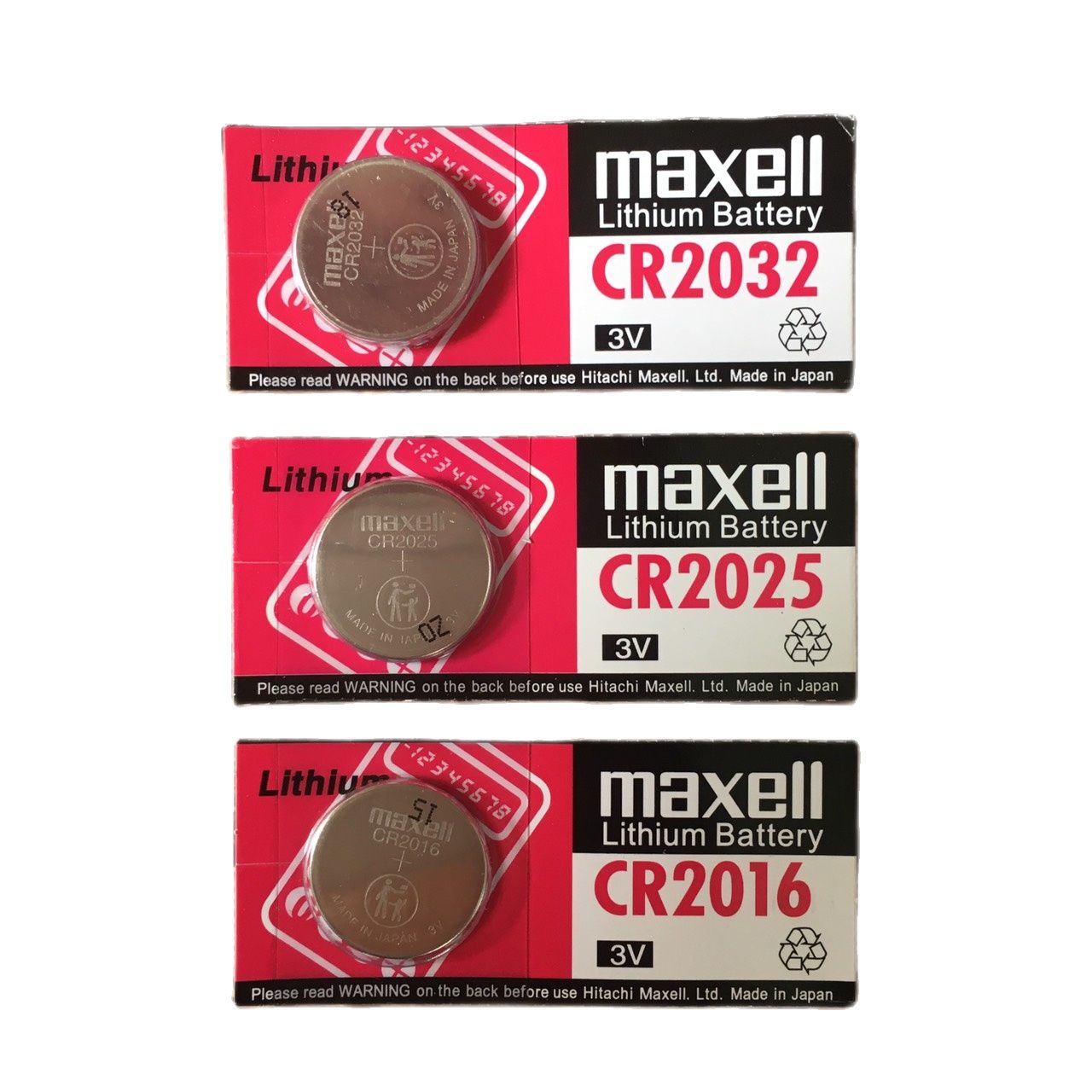 Pin CR2032 / CR2025 / CR2016 Maxell Nhật Bản 1 Viên 3V