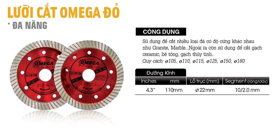 Lưỡi cắt đa năng siêu bền cao cấp 110mm OMEGA