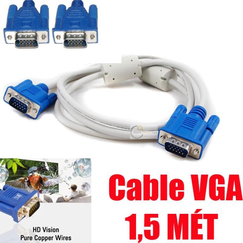 Bảng giá Dây VGA 1,5 mét Trắng XỊN - VGA - cable Vga Phong Vũ