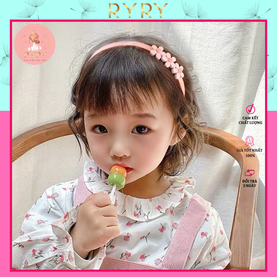 Cài Tóc Đính Hoa Xinh Xắn Cho Bé Gái