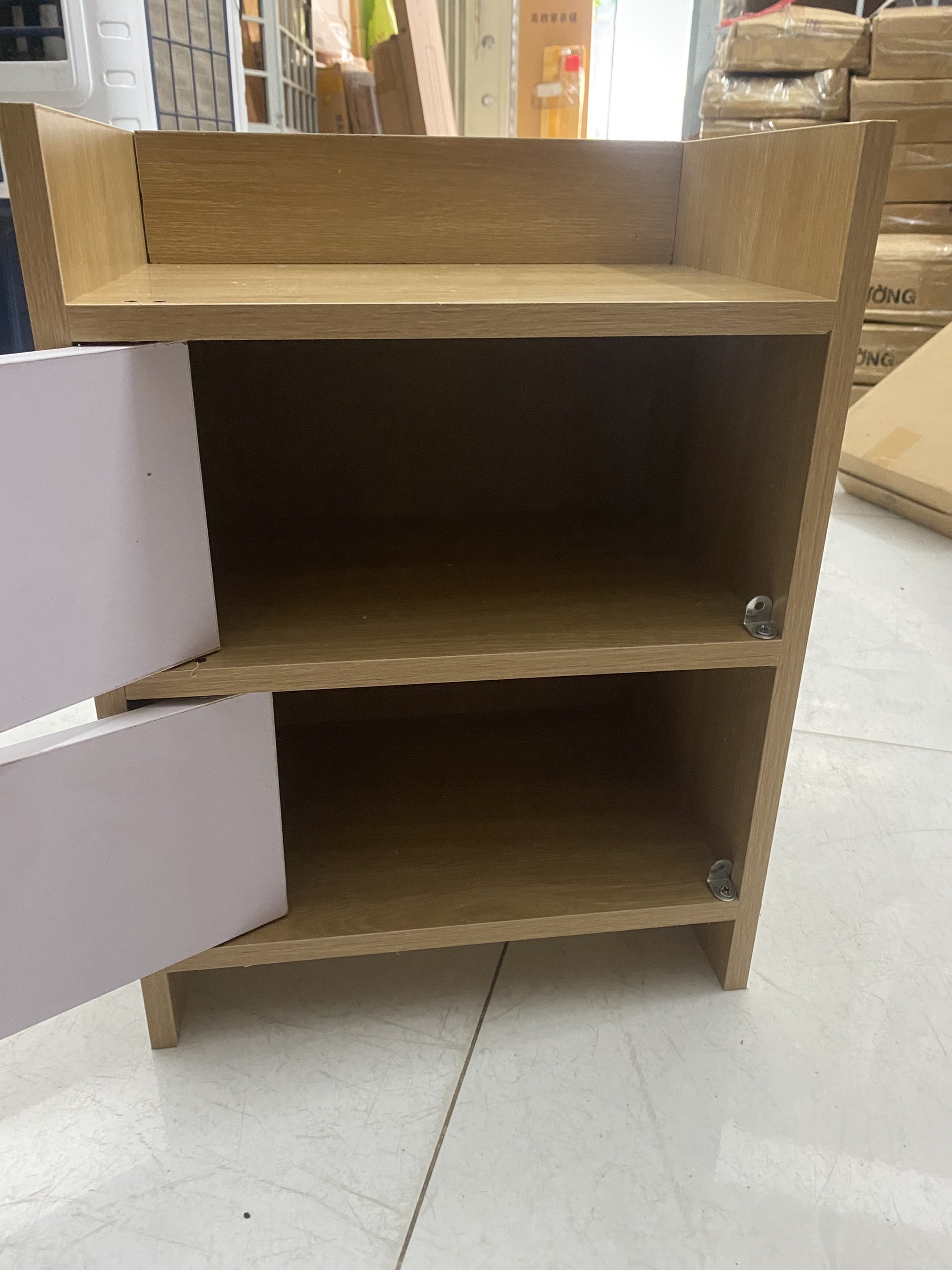 Medium density fiberboard bedside cabinet