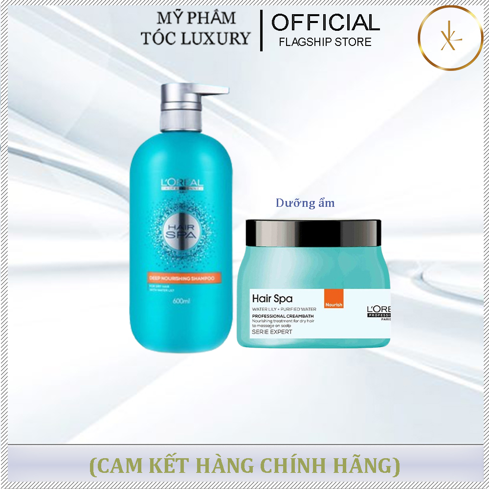 Dầu gội xả loreal professionnel Hair Spa Deep Nourishing Shampoo cấp ẩm cho tóc khô 600ml-500ml