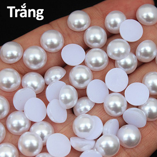 Hạt Bẹt Ngọc Trai Nhựa (hình bán cầu) nhiều cỡ - Gói 10gam