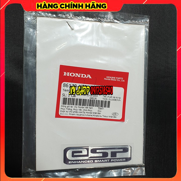 ★ Decal tem nổi ESP chính hãng Honda ★