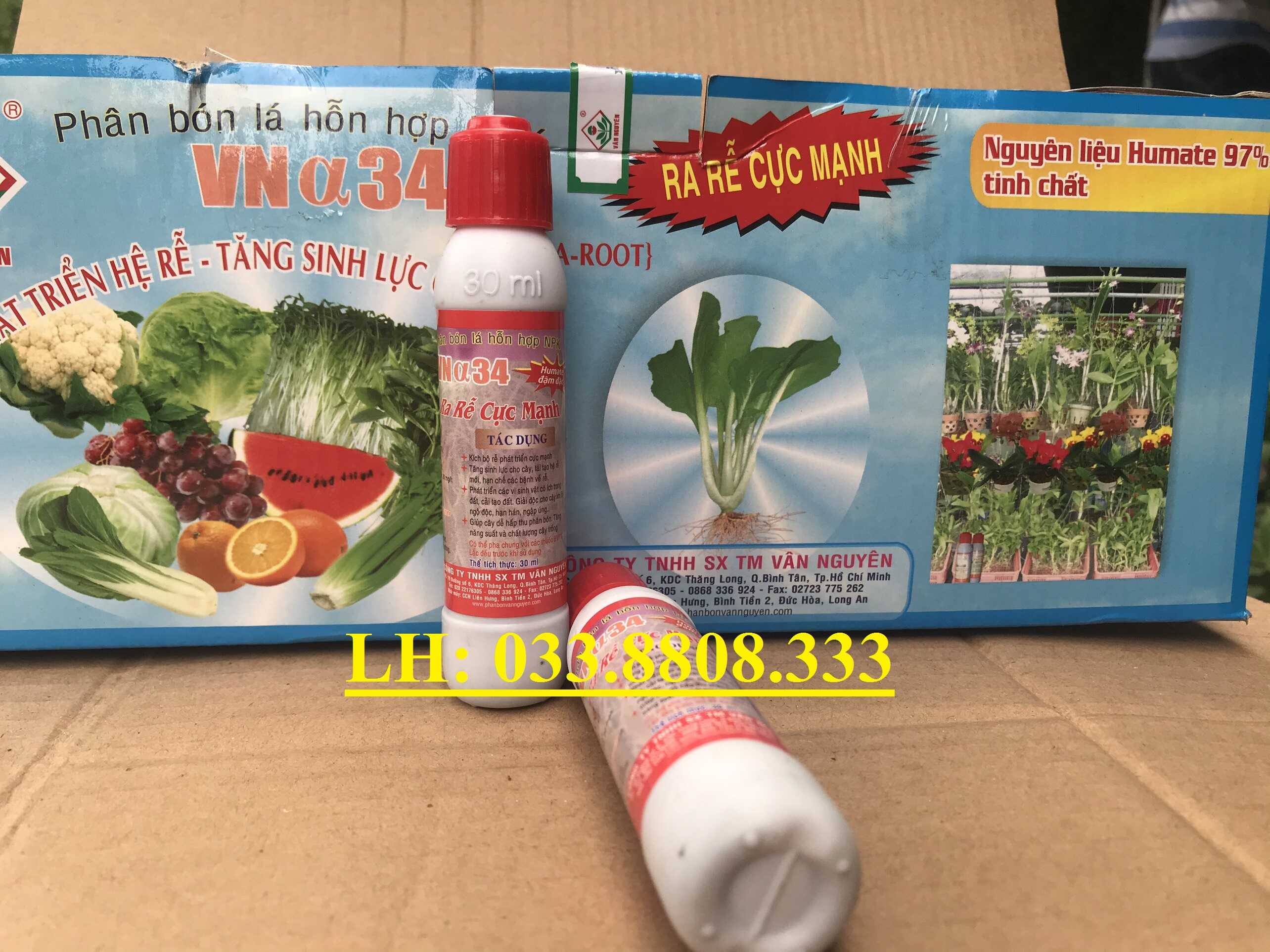 5 ống Ra Rễ Cực Mạnh VN34 - ống 30ml -- Tăng cường dưỡng chất cho cây- Tăng cường phát triển vi sinh vât, cải tạo đất