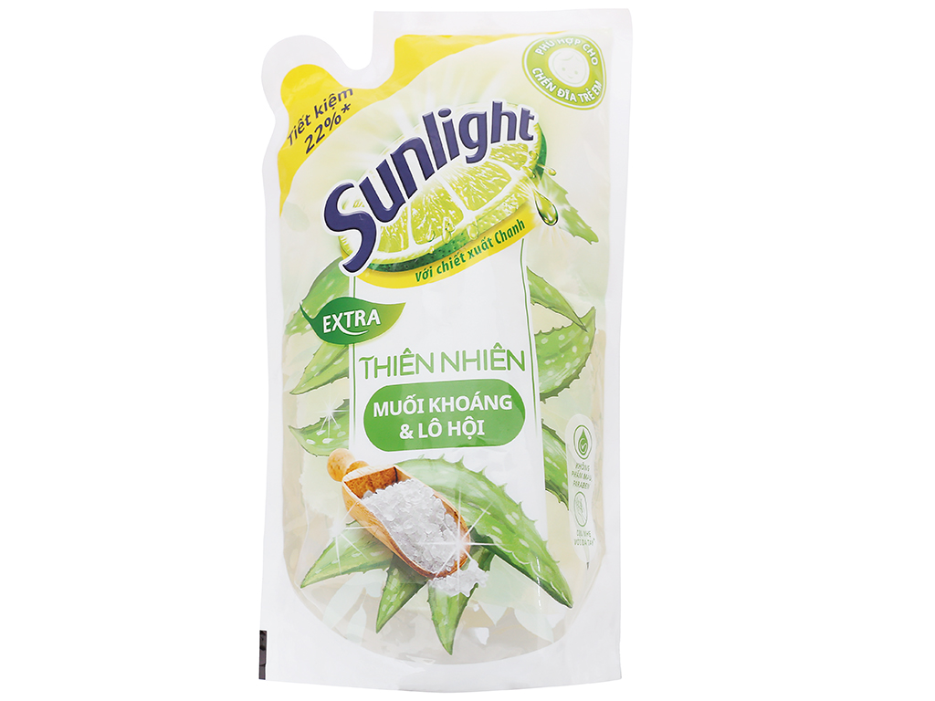 [HCM]Túi nước rửa chén Sunlight Thiên Nhiên 750g (Trắng)