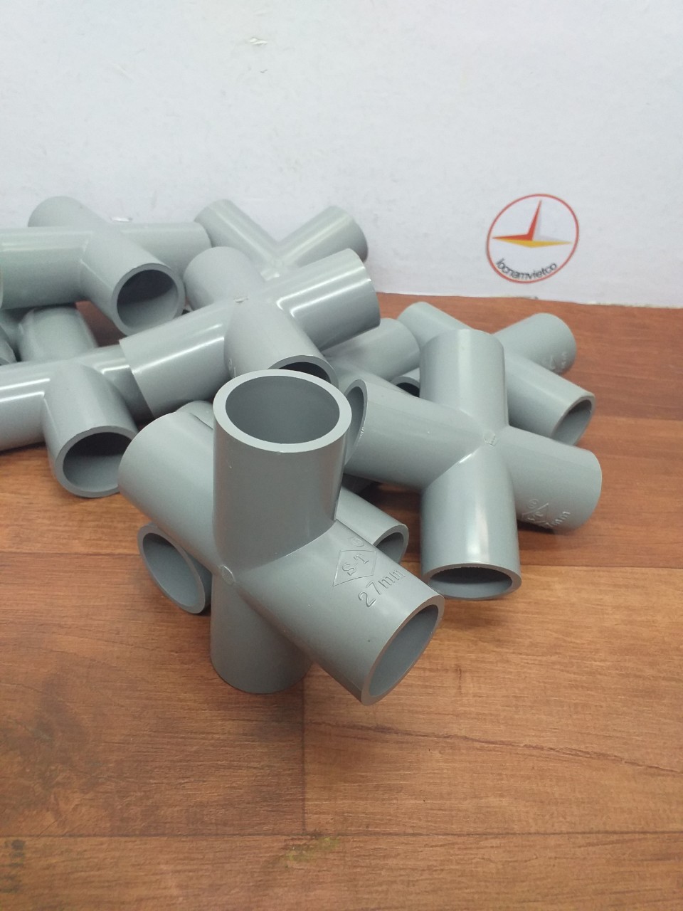 Chữ thập( dấu cộng ) PVC phi 27( 10 cái )
