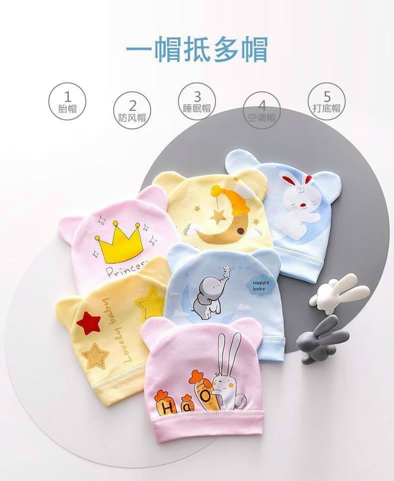 Mũ cotton Sơ Sinh Cho Bé dưới 3 tháng
