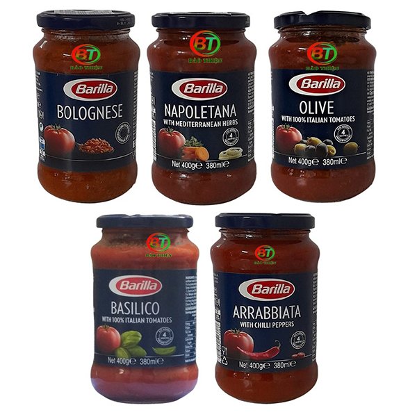 Sốt Barilla (Sốt mì Ý) loại lọ 400g - nhiều vị