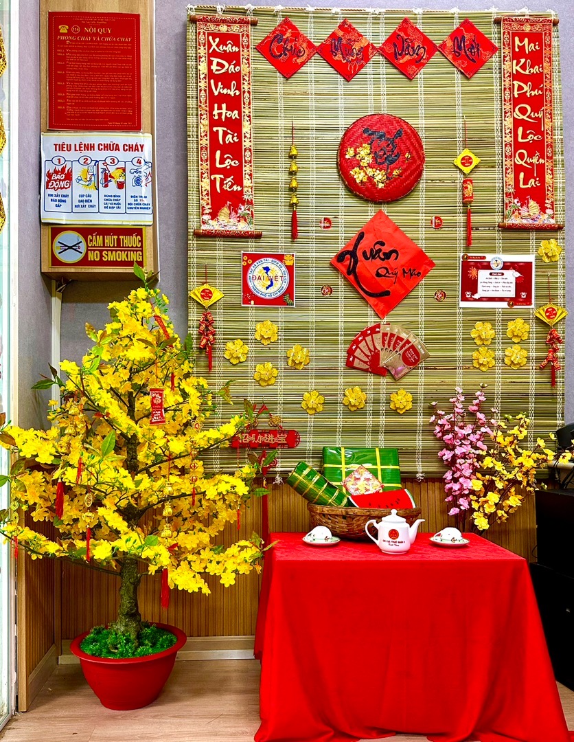 Mành cọ , Mành trắng Trang trí tết 1,5mx1,8m