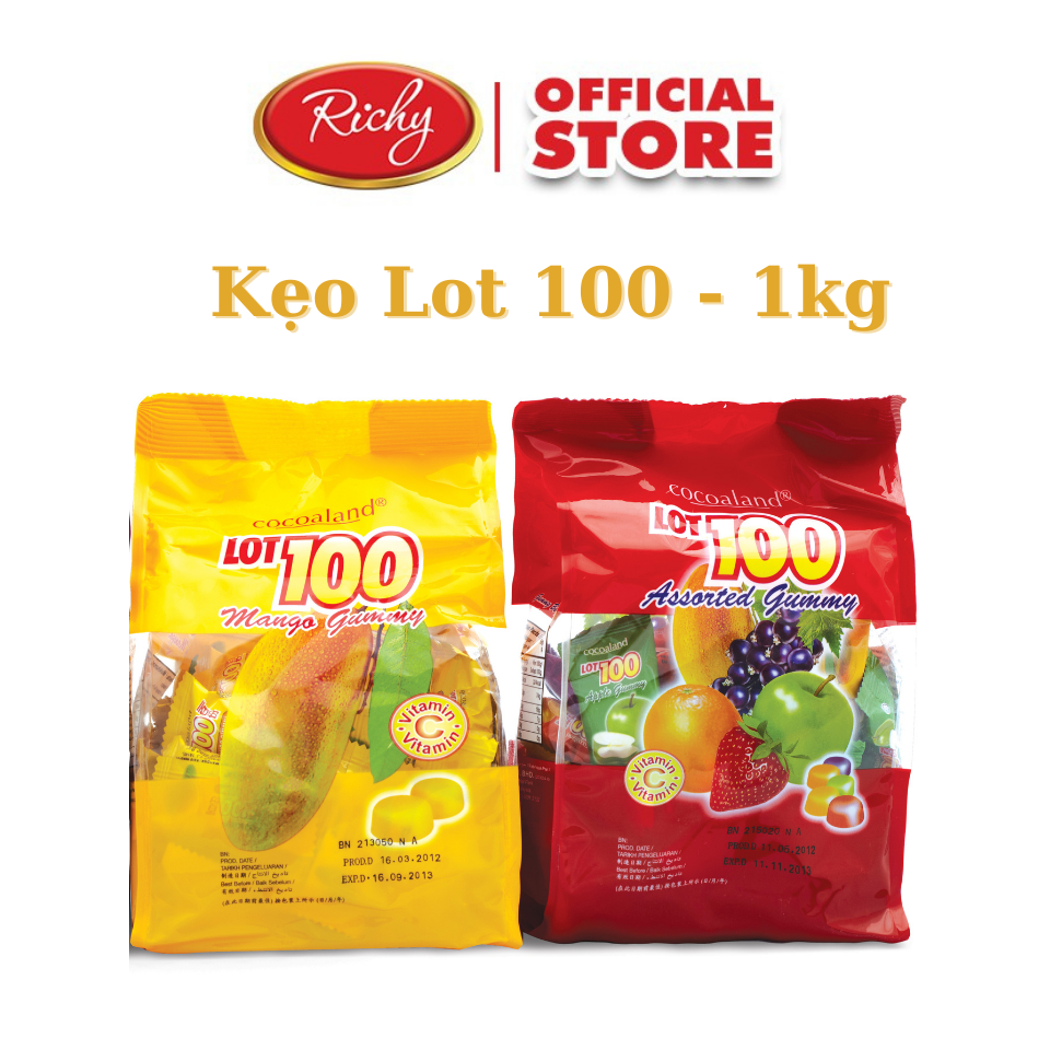 Kẹo dẻo hoa quả LOT 100 - 1kg