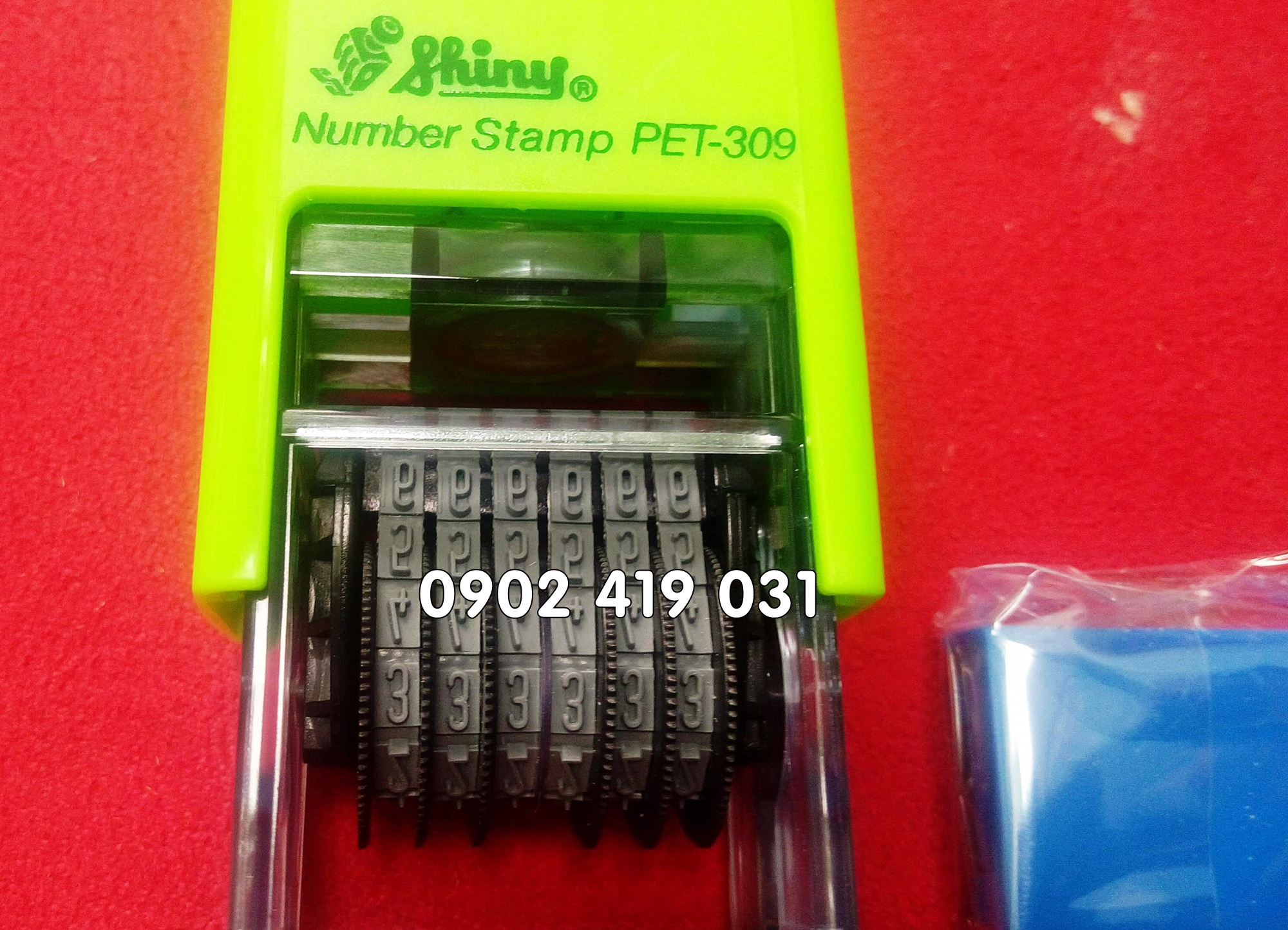 Con Dấu Đóng 6 Số Shiny PET-309, dấu đóng số ( 6 Numbering Stamp )