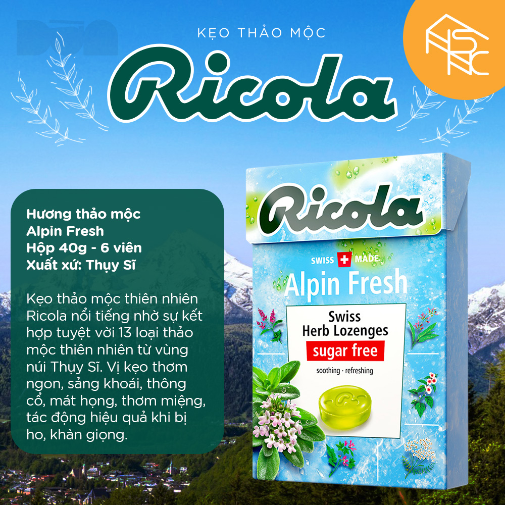 Ricola Kẹo thảo mộc 40G