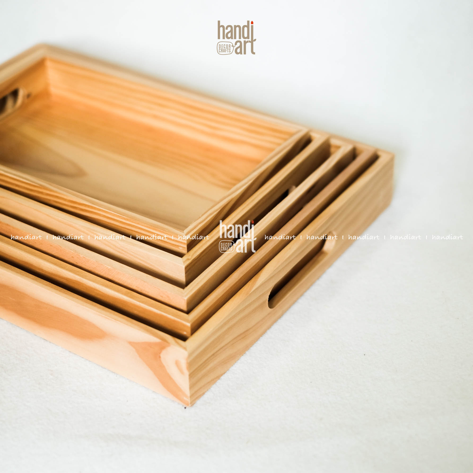 Khay gỗ đựng đồ ăn, khay gỗ tay cầm
