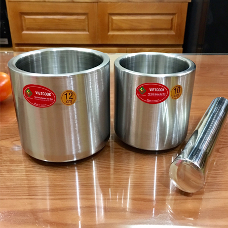 Bộ Chày cối inox size 10