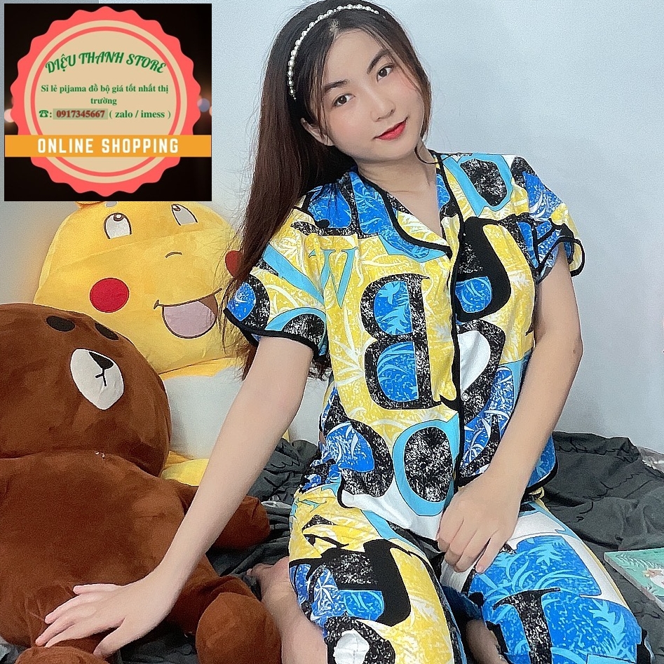 ĐỒ BỘ NỮ Pijama LỬNG LẬP THỂ CHẤT KATE LỤA SIÊU HOT FORM DƯỚI 58kg
