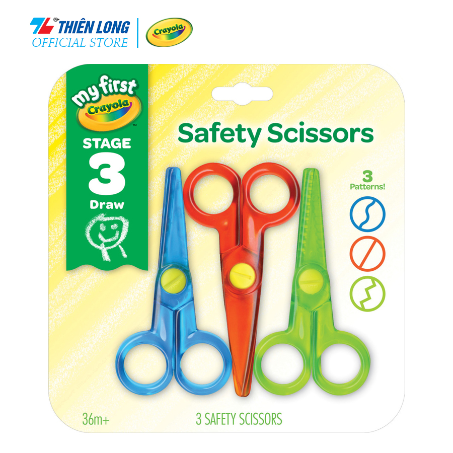 Bộ 3 kéo an toàn cho bé My Frist Crayola 3ct Safety Scissors