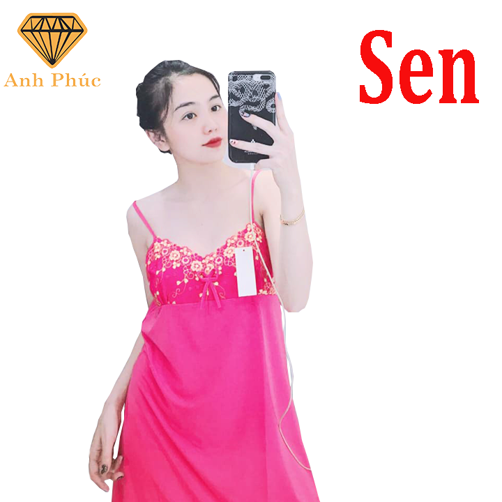 [HCM]Đầm ngủ 2 dây thun lạnh mặc mát  Anh Phúc