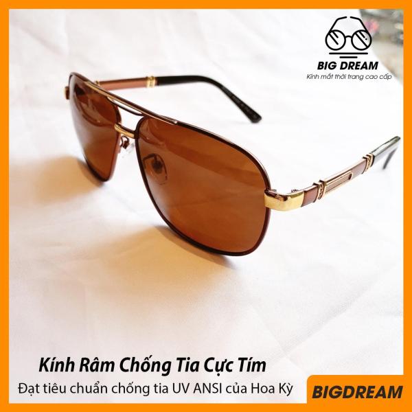 Giá bán [Kèm Hộp + Khăn Lau] Mắt Kính Thời Trang Nam Cao Cấp BDGC6021, Tròng Kính Chống Tia UV (Nâu) + Tặng Kèm Mắt Kính Xuyên Đêm