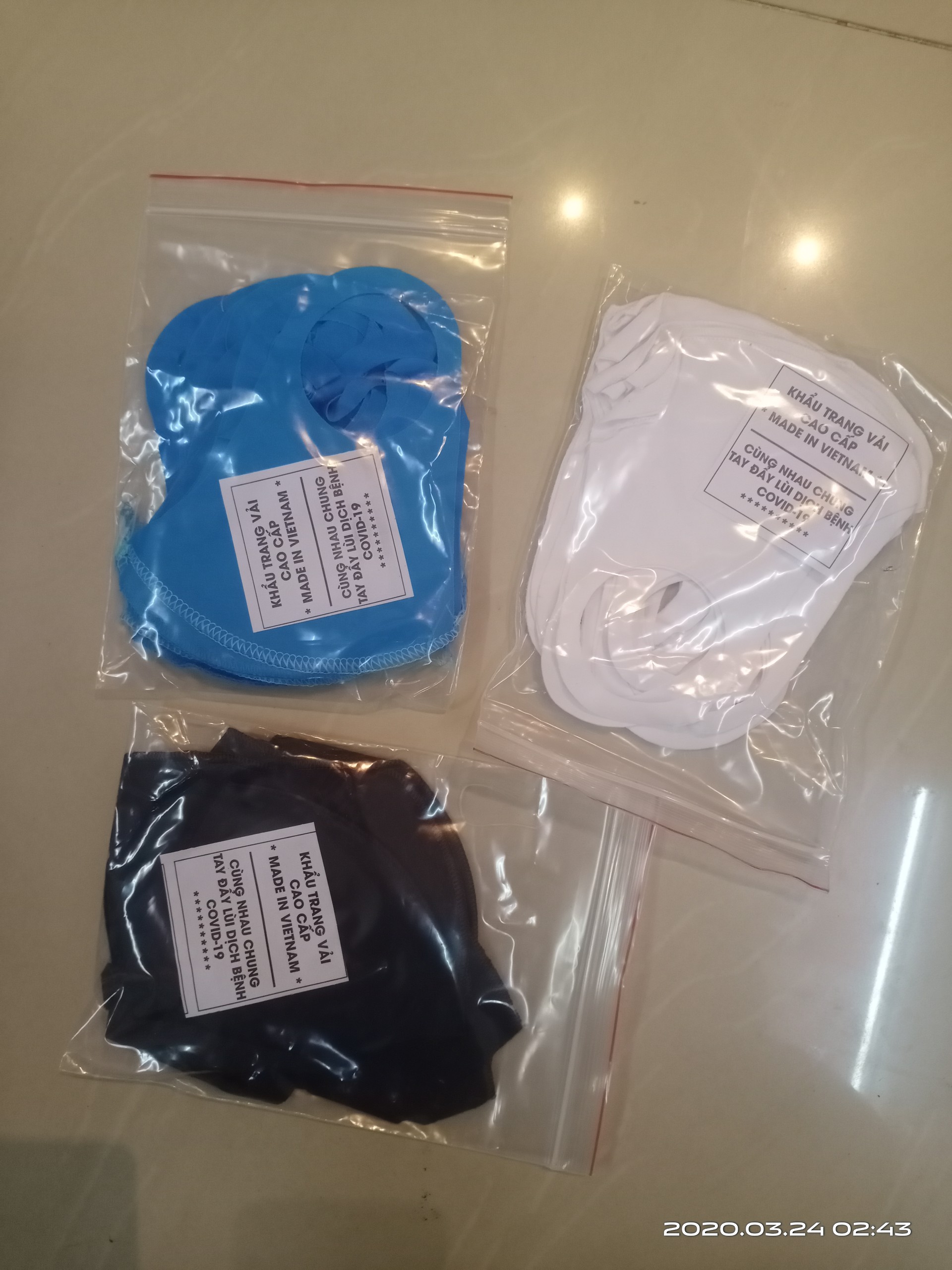 Combo Khẩu trang vải su 10 cao cấp 10 cái 34k