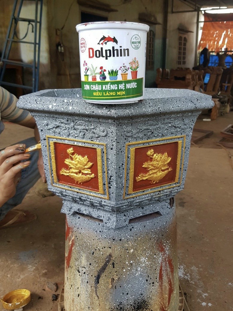 Sơn chậu kiểng Ngoại Thất Dolphin Lon 1Kg