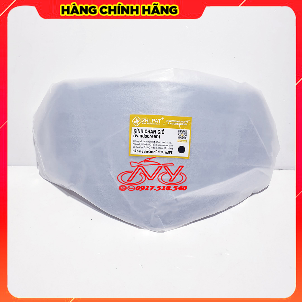 Kính chắn gió Zhipat cho Wave A , Wave RS , Wave S , Wave 50cc ( Hàng Chính Hãng Mẫu V2)