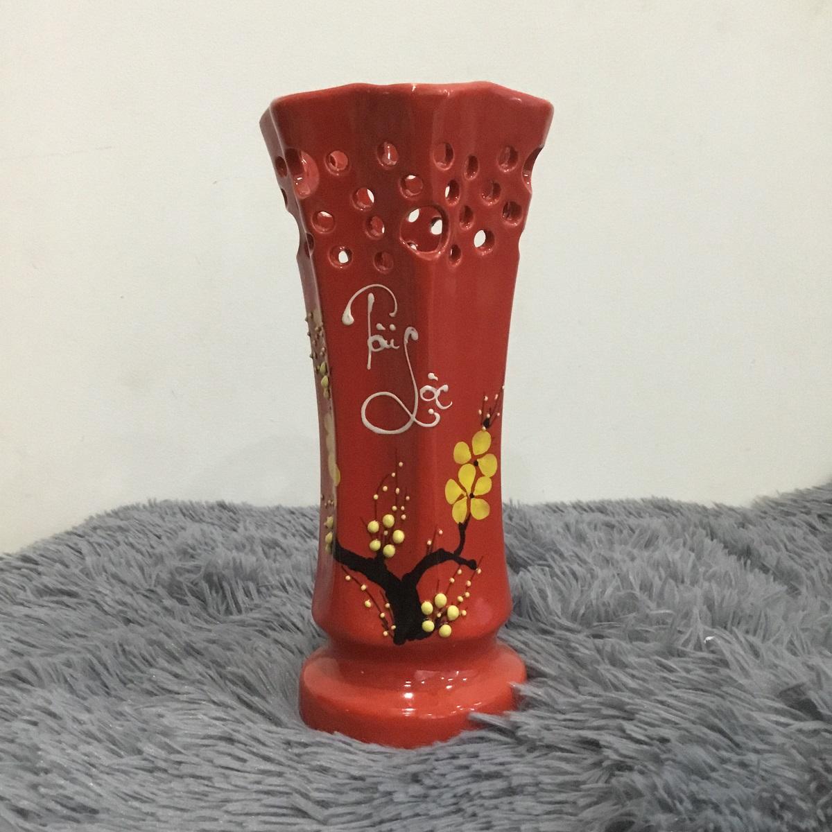 Bình Hoa Tài Lộc 24 CM - GỐM SỨ BÁT TRÀNG