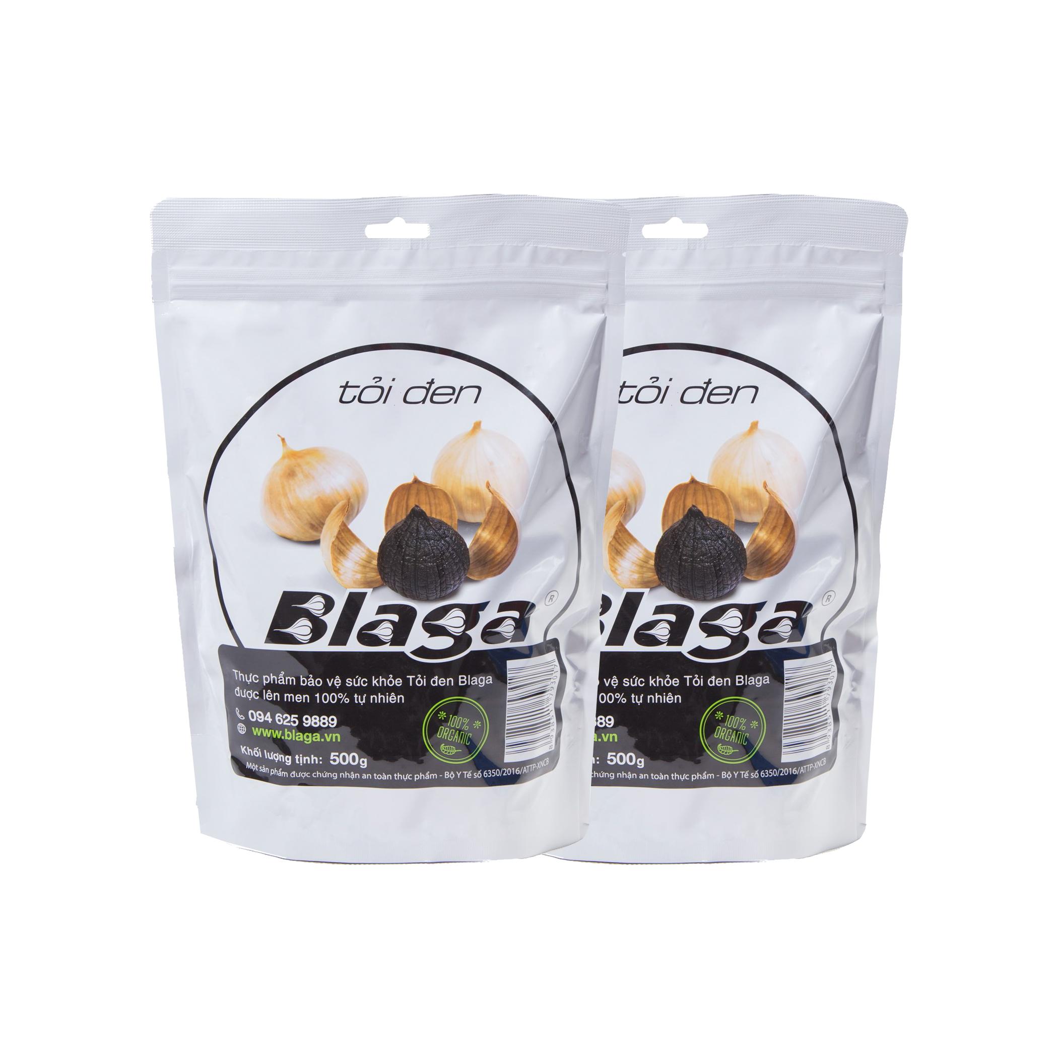Bộ 2 tỏi đen túi Blaga 500g Có hỗ trợ ship, có mã giảm giá