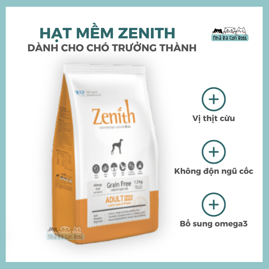 [1.2kg/3kg] Hạt Mềm Cho Chó Zenith