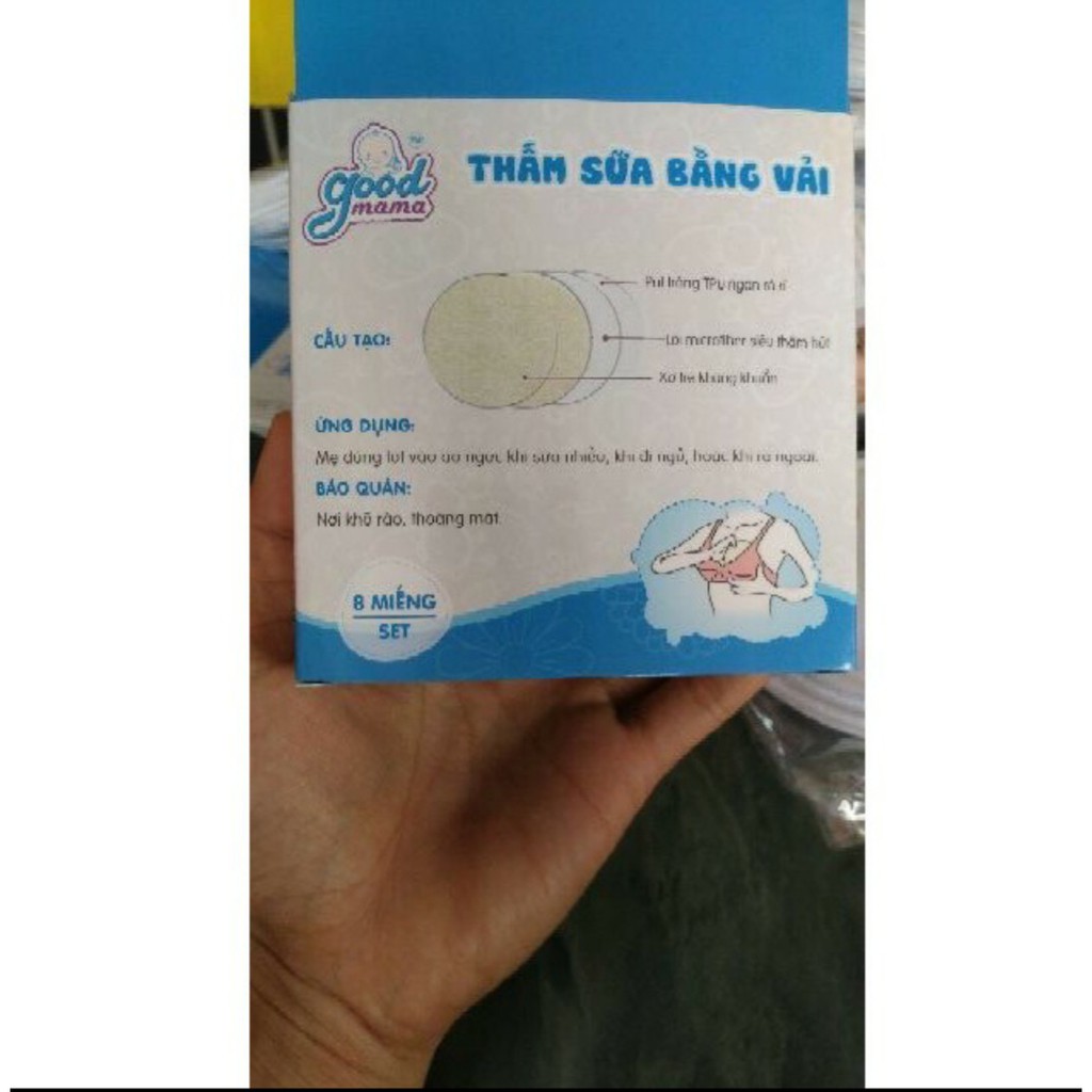 Miếng Lót Thấm Sữa Giặt Được Good Mama (Hộp 8 Miếng)