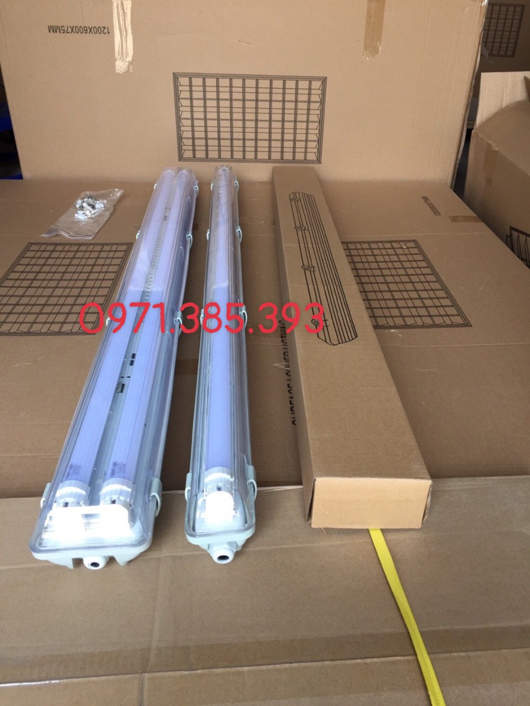 Máng đèn chống thấm, chống ẩm đôi 2 bóng 1.2m