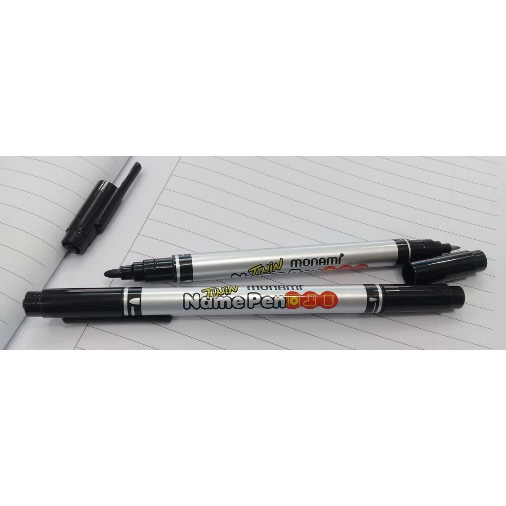 Bút lông dầu 2 đầu Monami Twin Name Pen