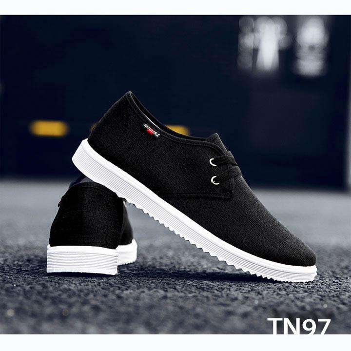 Giày Sneaker Nam Chất Vải Jeans Cao Cấp TN97 - Đen