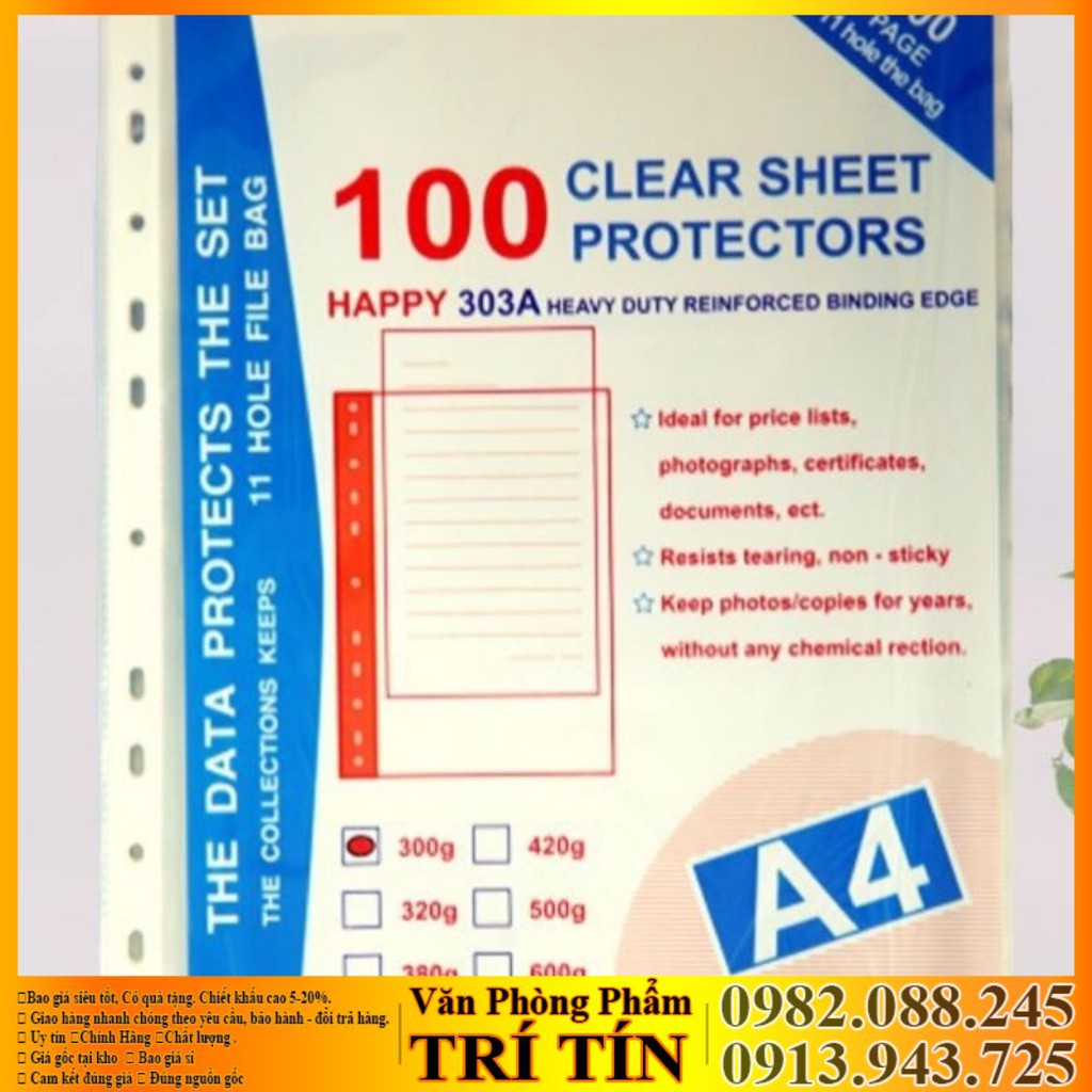 [HCM]❣️❣️ Bìa lỗ happy 300g - 600g(Văn phòng phẩm giá sỉ)